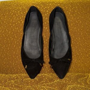 Antonio De Faria black leather/suede ballet Flat Shoes made in Portugal 🇵🇹